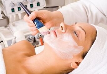 Chemical peeling as a way to rejuvenate facial skin.